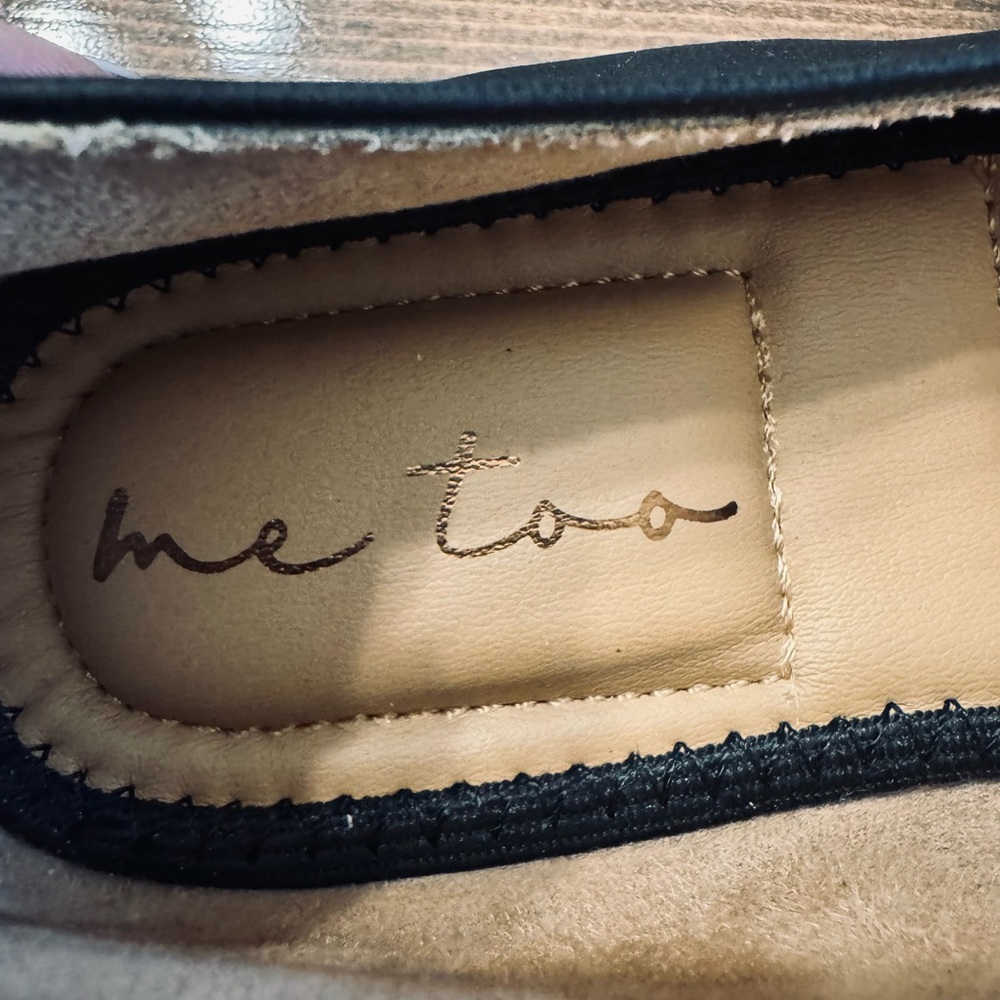 Me Too Black Loafers with Silver Chain Accent - Picture 2 of 5